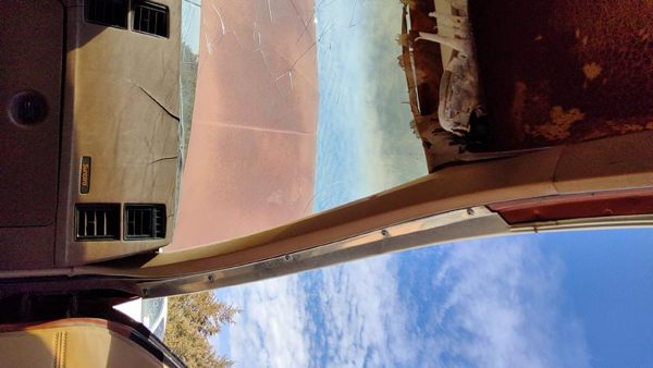 1985 Pontiac Sunbird Passenger Right A Pillar Trim Windshield Post Panel Oem Tan — photo 2