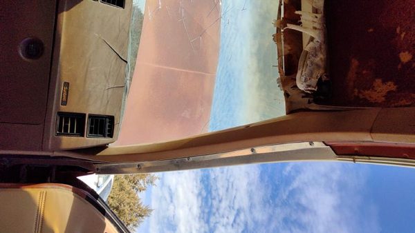 1985 Pontiac Sunbird Passenger Right A Pillar Trim Windshield Post Panel Oem Tan — photo 3
