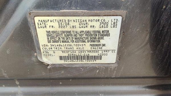 07-09 Nissan Sentra Dash Wiring Harness Oem 2.0L — photo 4