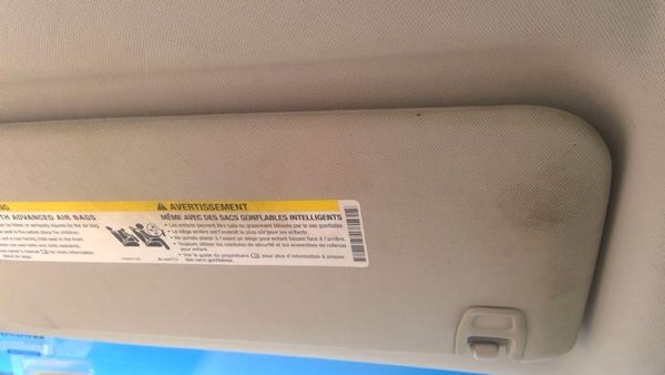 2007-2013 Gmc Sierra 1500 Driver Left Sun Visor Oem Gray 88b 15949692 — photo 3