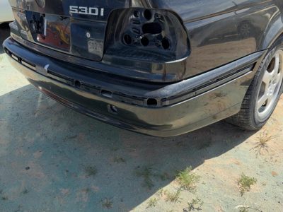 2001 BMW 530I Rear Bumper Cover Assembly Without M-Tech Black OEM 51128159367