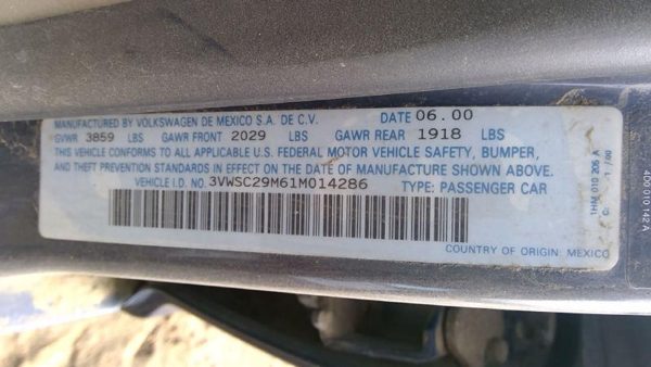 2001 Jetta Except Gli Wire Harness (dash) Vw Complete Wiring Behind Dash OEM — photo 4
