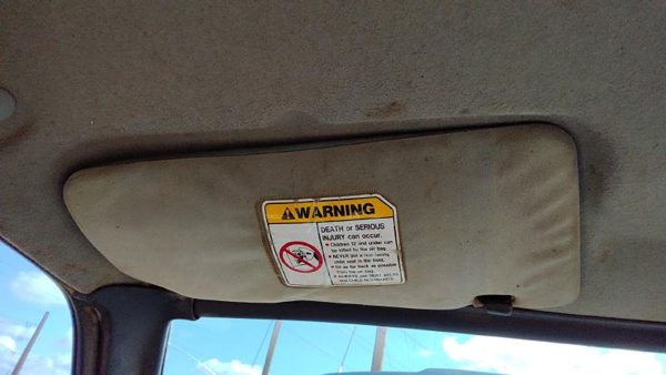 96-98 Suzuki Sidekick Driver Left Sun Visor Oem Gray Gri — photo 3