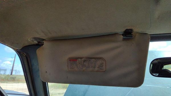 96-98 Suzuki Sidekick Driver Left Sun Visor Oem Gray Gri — photo 5