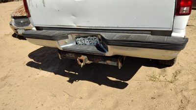 1988-1999 Chevy Silverado 1500 Chrome Rear Bumper With Mount Brackets Oem White