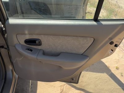 01-03 Elantra Passenger Right Rear Door Trim Panel With Switches Back Cloth Gray