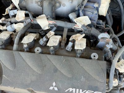 06-12 Mitsubishi Eclipse Complete Fuel Rail With Injectors Set Loaded Oem 2.4L