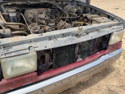 1987-1991 Ford F150 Top Plastic Cover Above Radiator Support Sight Shield Oem