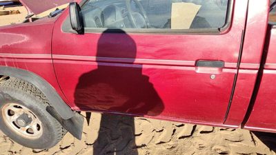 1996 Nissan Hardbody Front Door LH Red