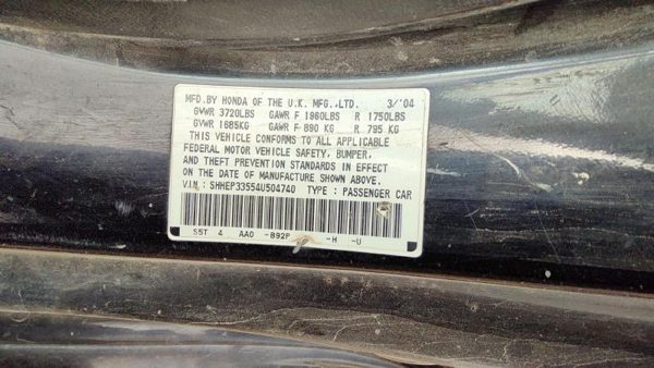 2004 Honda Civic Chassis Brain Box Hatchback Si — photo 4