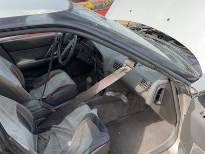 1990 Subaru Legacy Passenger Right Seat Belt Track Assembly Oem Power Slide Gray