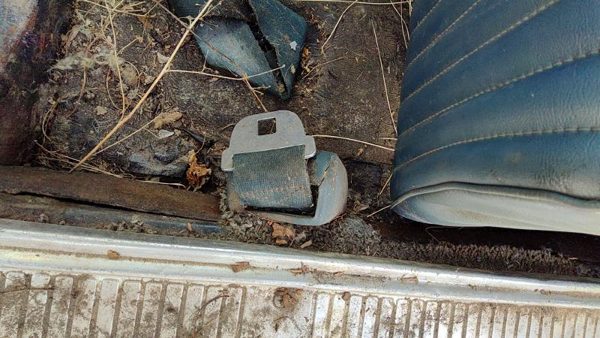 1964 Ford Thunderbird Coupe Driver Left Front Seat Belt Retractor Oem Blue — photo 3
