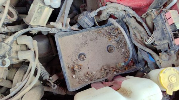 94-97 Ford Aspire Complete Battery Box Mount Tray With Hold Down Oem 1.3L — photo 1