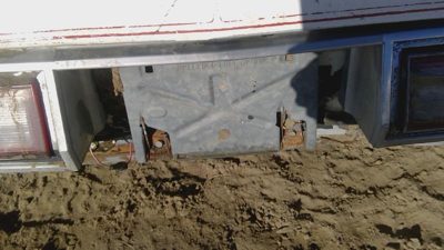 78-87 Buick Regal Fuel Tank Door With Hinge Gas Lid Oem Filler