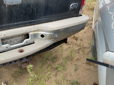 1997-2002 Ford Expedition Chrome Rear Bumper With Mount Brackets Oem Black