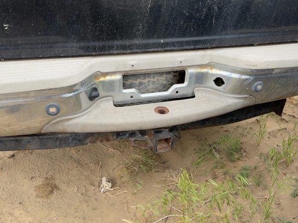 1997-2002 Ford Expedition Chrome Rear Bumper With Mount Brackets Oem Black — photo 4