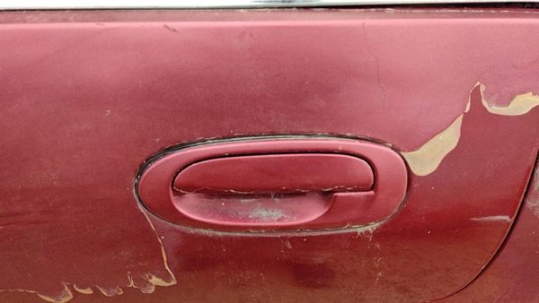 1997 Ford Escort Driver Left Rear Outside Door Handle Oem Back Red — photo 1