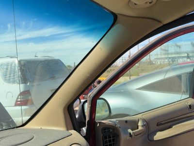 96 Town & Country Passenger Right A Pillar Trim Windshield Post Panel Tan Flk5