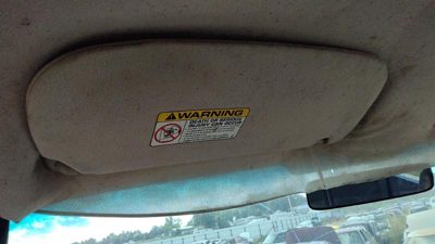 2000 2001 Dodge Ram 1500 Driver Left Sun Visor Oem Gray 5es01tl2af