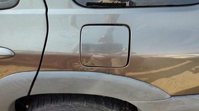 2001-2006 Mazda Tribute Fuel Tank Door With Hinge Gas Lid Oem Filler Gray Cx