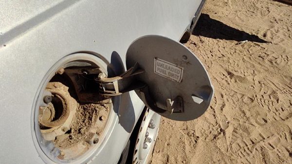 1985 Pontiac Sunbird Fuel Tank Door With Hinge Gas Lid Oem Filler Silver — photo 6