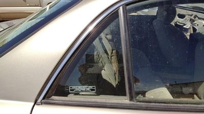 97-04 Century Passenger Right Rear Vent Window Back Door Glass With Frame Oem