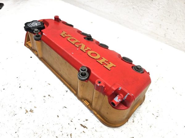 96-00 Honda Civic Hx D16Y5 Valve Cover Sohc Painted Red Gold With Oil Cap 1.6L — photo 11
