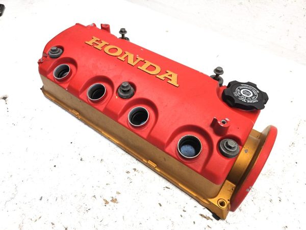 96-00 Honda Civic Hx D16Y5 Valve Cover Sohc Painted Red Gold With Oil Cap 1.6L — photo 10