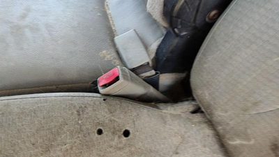 03-05 Ram 2500 Driver Left Front Seat Belt Buckle Receiver Regular Cab Taupe L5
