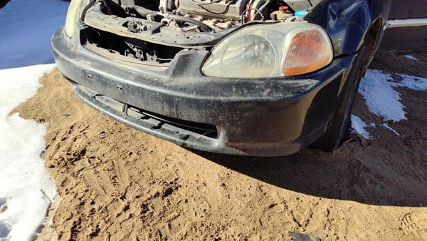 1996-1998 Honda Civic Front Bumper Cover Assembly Oem Black 4802120 — photo 2