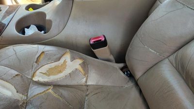 98-99 Lincoln Navigator Driver Left Front Seat Belt Buckle Receiver Oem Tan Kx