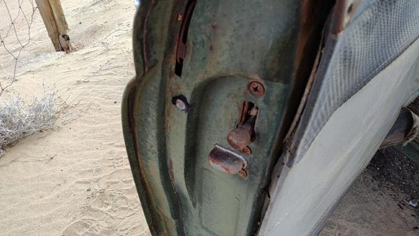 53-54 Chevy Bel Air 150 Sedan Driver Left Front Door Latch With Rods/Cables Oem — photo 3