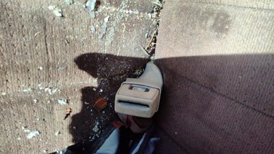 1981-1993 Dodge D350 Driver Left Front Seat Belt Buckle Receiver Oem