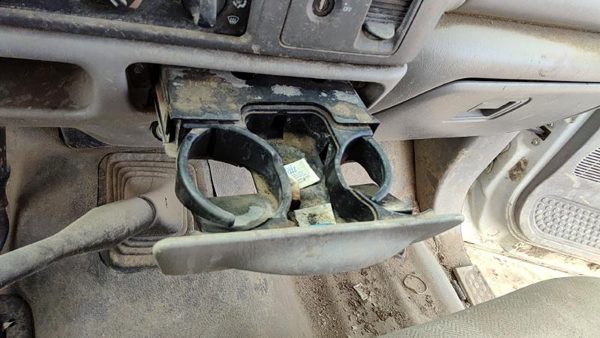 00-02 Ford F250 Super Duty Slide Out Dash Mounted Cup Holder Assembly Oem Gray — photo 2