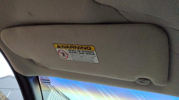 95-00 Dodge Stratus Driver Left Sun Visor Oem Agate Az — photo 2