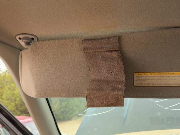1988-1999 Chevy Silverado 1500 Driver Left Sun Visor Oem Gray — photo 2