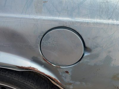 1986-1991 Olds 88 Fuel Tank Door With Hinge Gas Lid Oem Filler Blue