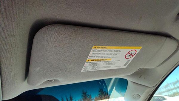 2005-2007 Cadillac Sts Passenger Right Sun Visor Oem Gray 132 89023281 — photo 3