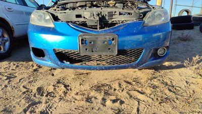 2004-2006 Mazda 3 Front Bumper Cover Assembly Oem 27B Winning Blue Bn8f50031dbb