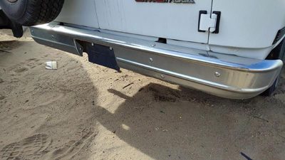 1978-1996 Gmc Van 3500 Chrome Rear Bumper Assembly With Mount Brackets Oem Back