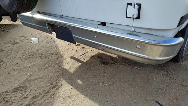 1978-1996 Gmc Van 3500 Chrome Rear Bumper Assembly With Mount Brackets Oem Back — photo 2