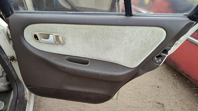 91-95 Infinity G20 Passenger Right Rear Door Trim Panel With Switches Back Brown