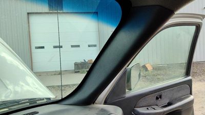02 Sierra 2500 Hd Passenger Right A Pillar Trim Windshield Post Panel Graphite