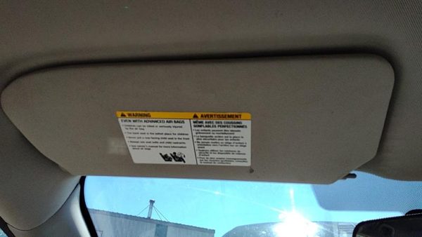 2007-2010 Nissan Sentra Driver Left Sun Visor Oem Charcoal W 96401Zj65A — photo 1