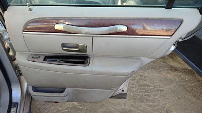 03 Lincoln Town Car Passenger Right Rear Door Trim Panel With Switches Back Gray