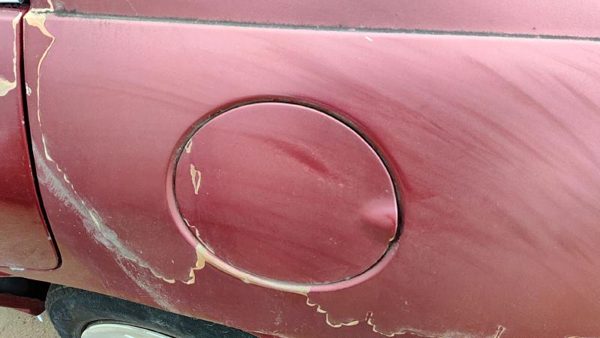 1997-2002 Ford Escort Fuel Tank Door With Hinge Gas Lid Oem Filler Red — photo 2