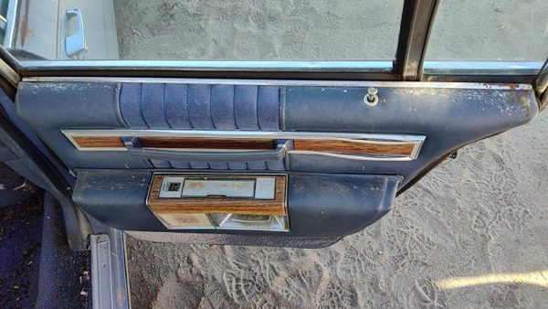 1984 Deville Sedan Passenger Right Rear Door Trim Panel With Switches Back Blue — photo 2