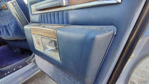1984 Deville Sedan Passenger Right Rear Door Trim Panel With Switches Back Blue — photo 4
