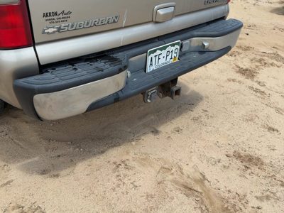 2000-2006 Chevy Suburban Chrome Rear Bumper With Mount Brackets Oem Pewter 11U