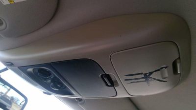 06-10 Mountaineer Center Overhead Console Dome Light Map Lamp Cubby Black